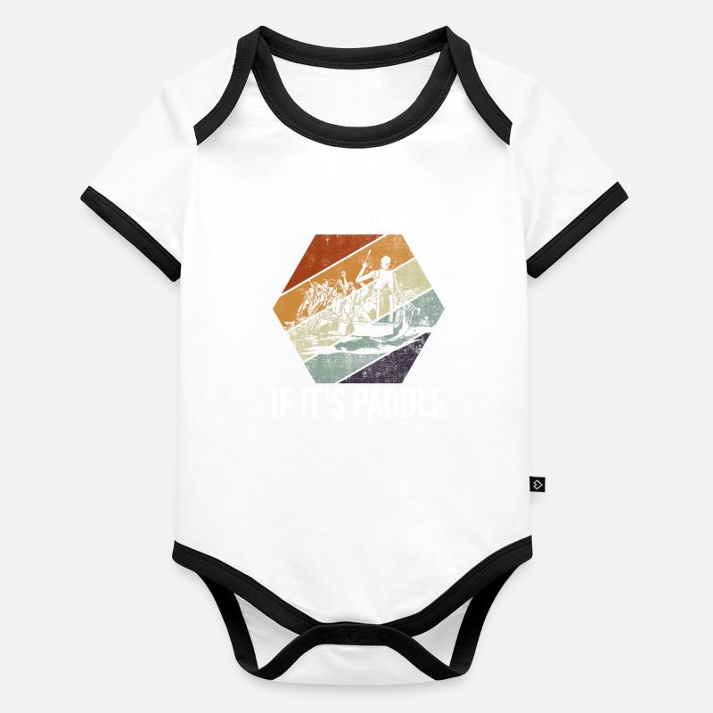 Drachenbootrennen Und Drachenboot Paddler Paddeln Body Bébé bio contrasté manches courtes