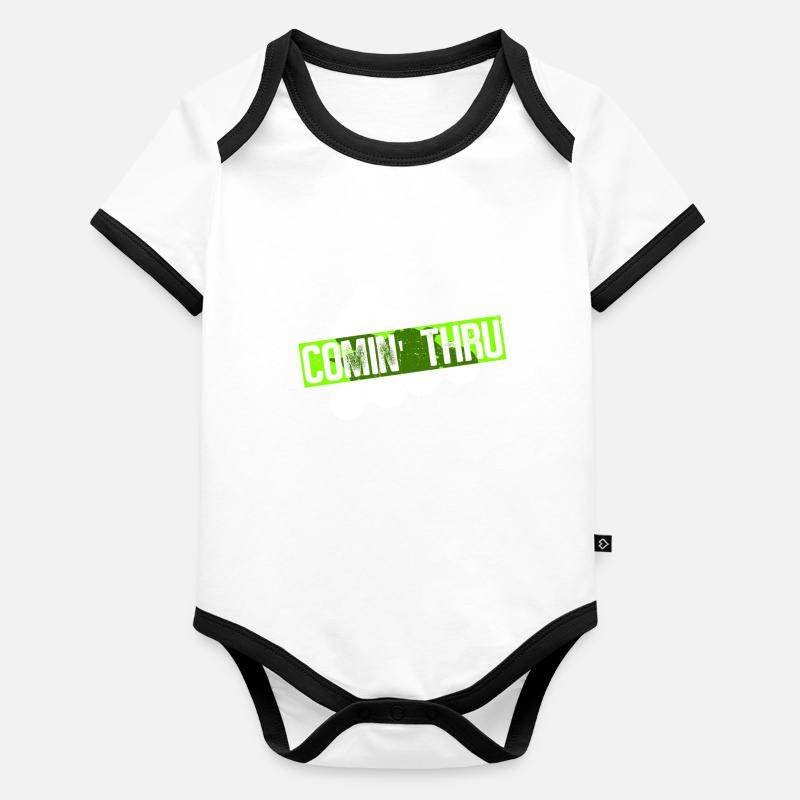 Viereck Baby Bio-Kurzarm-Kontrastbody