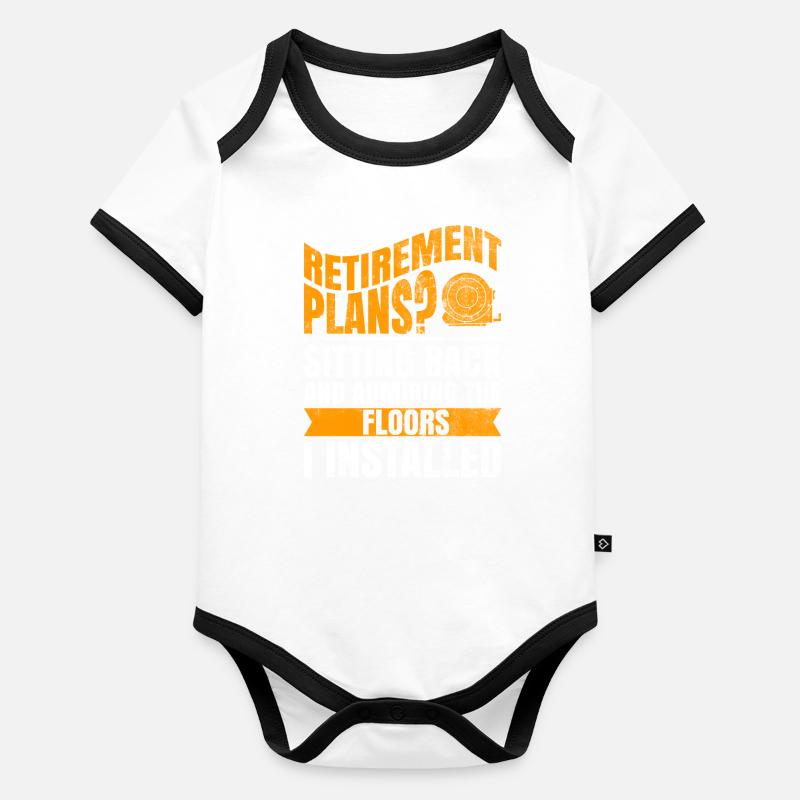 Bodenleger-design Im Ruhestand Für Fliesenleger Body Bébé bio contrasté manches courtes