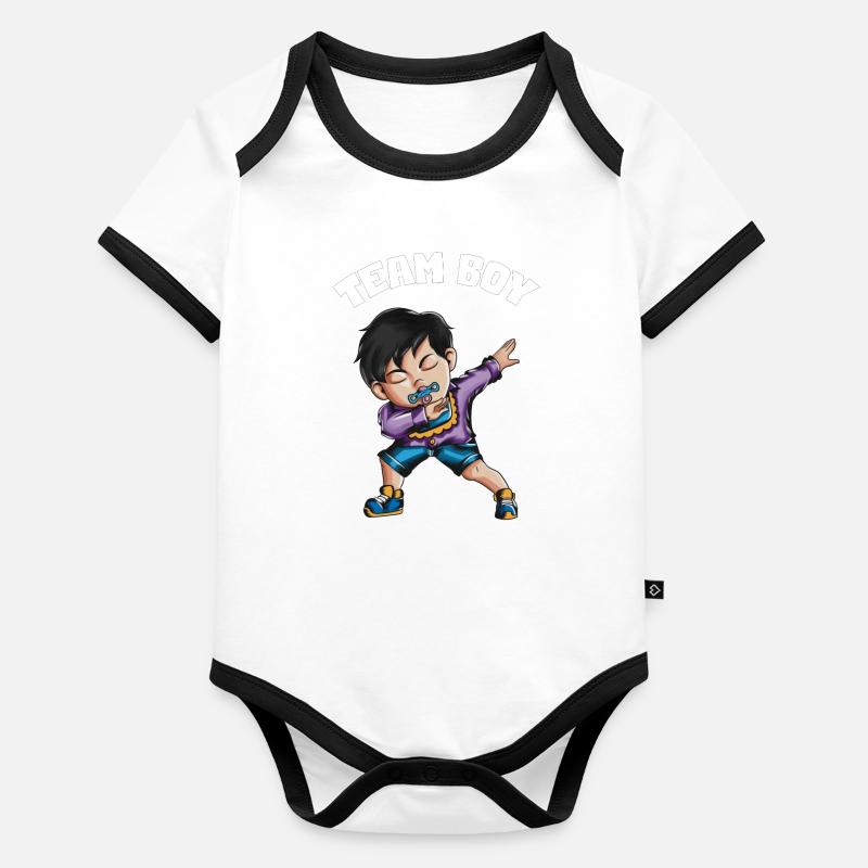 Team Boy Junge Mann Enkelsohn Baby Säugling Baby Bio-Kurzarm-Kontrastbody