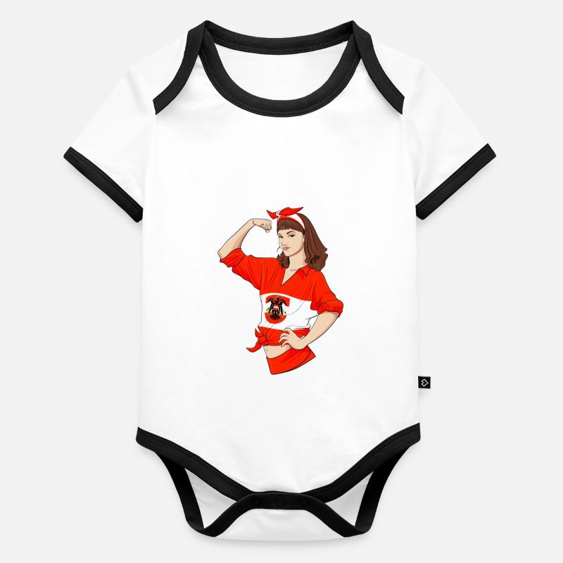 Austrian Girl Unbreakable I Austrian Heritage I Baby Bio-Kurzarm-Kontrastbody