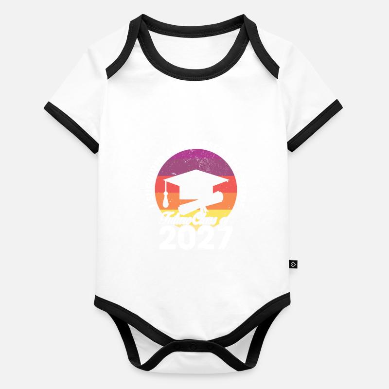 8th Grade Funny Graduation Future Class De 2027 Body Bébé bio contrasté manches courtes