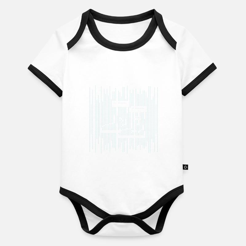 Boots in nature farmer ASCII Organic Baby Contrasting Bodysuit
