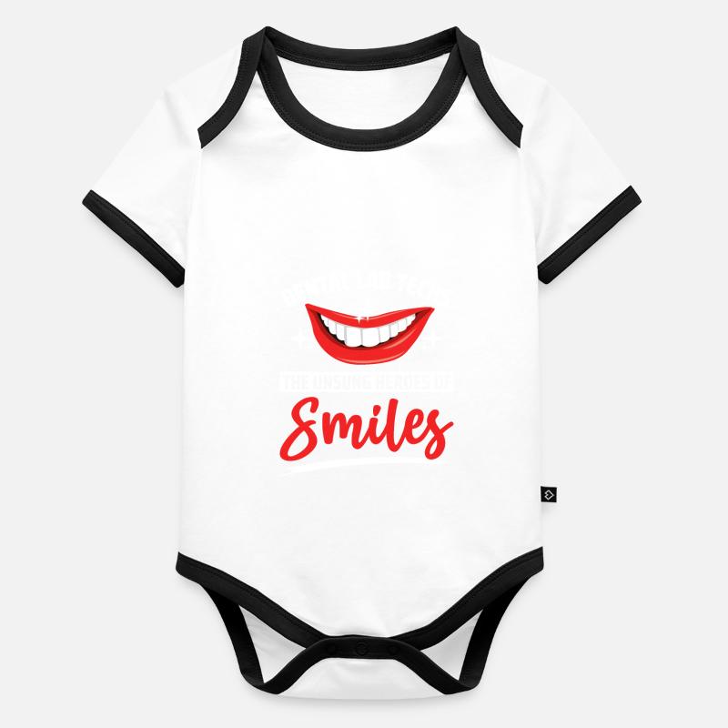 Zahntechniker Zahntechniker Baby Bio-Kurzarm-Kontrastbody