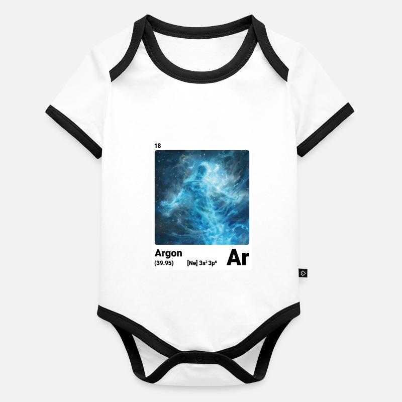 Argon Ar Chemical Element Periodic Table 018 Organic Baby Contrasting Bodysuit