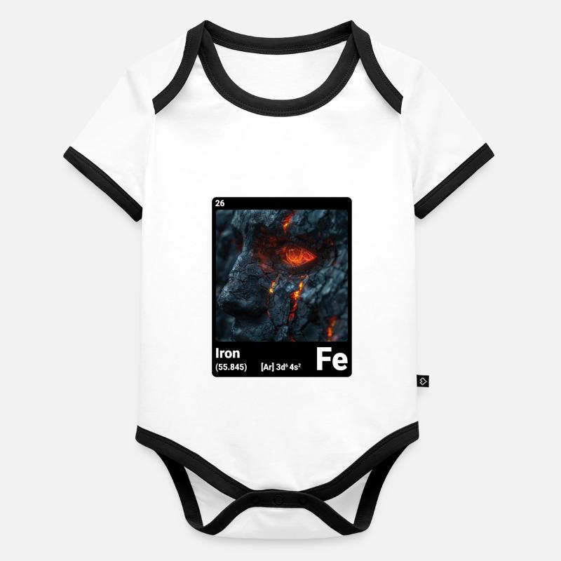 AI am Iron (bk) Body Bébé bio contrasté manches courtes