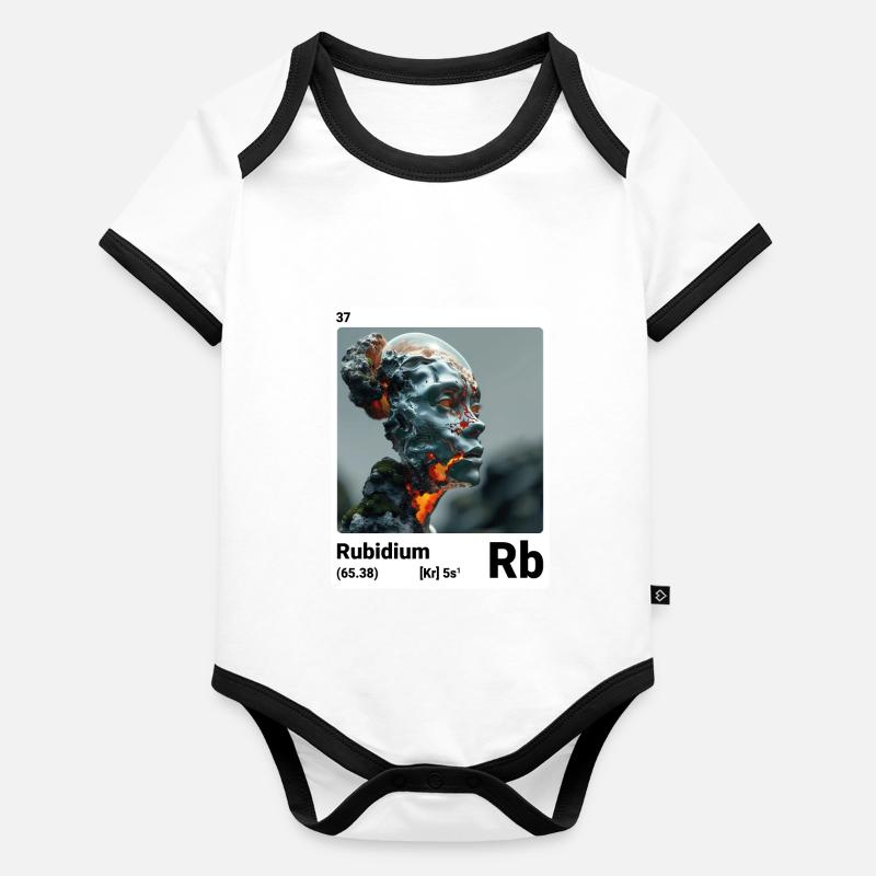 AI am Rubidium (wt) Baby Bio-Kurzarm-Kontrastbody