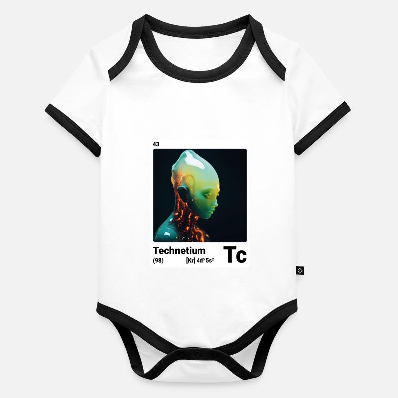 AI am Technetium (wt) Organic Baby Contrasting Bodysuit