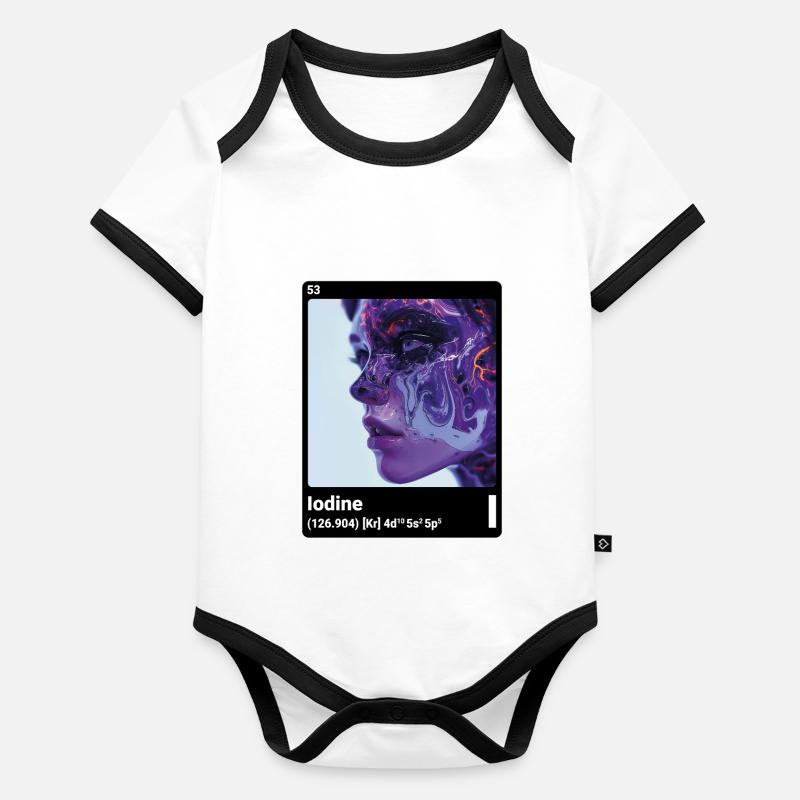 AI am Iodine (bk) Organic Baby Contrasting Bodysuit