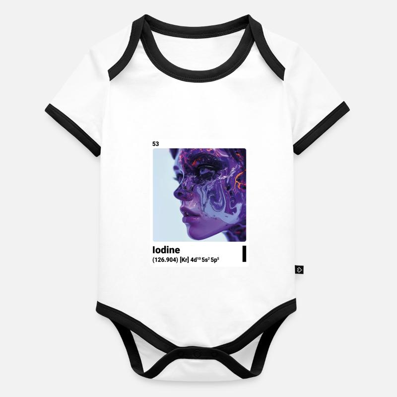 AI am Iodine (wt) Organic Baby Contrasting Bodysuit