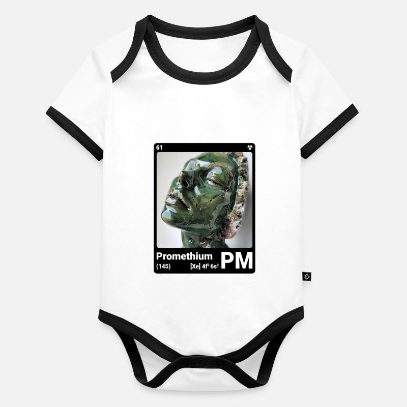 AI am Promethium (bk) Baby Bio-Kurzarm-Kontrastbody