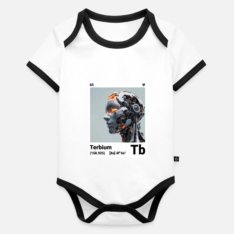 AI am Terbium (poids) Body Bébé bio contrasté manches courtes