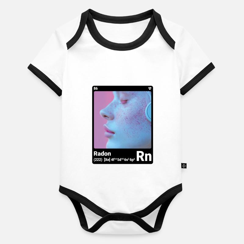 AI am Radon (bk) mode périodique style nerd Body Bébé bio contrasté manches courtes
