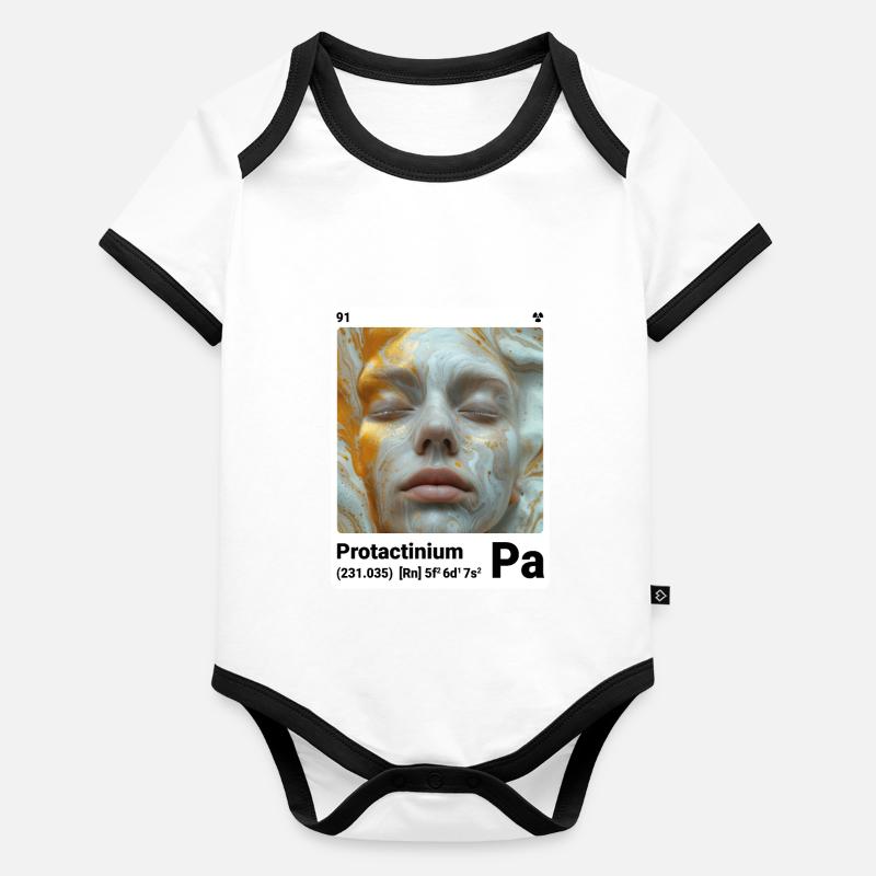 Protactinum - Pa - Chemical Element 091 Organic Baby Contrasting Bodysuit