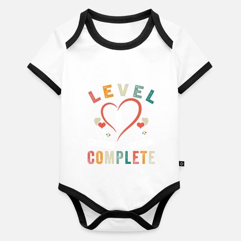 Level 8 Complete 8eme Anniversaire 8 ans Mariage Body Bébé bio contrasté manches courtes