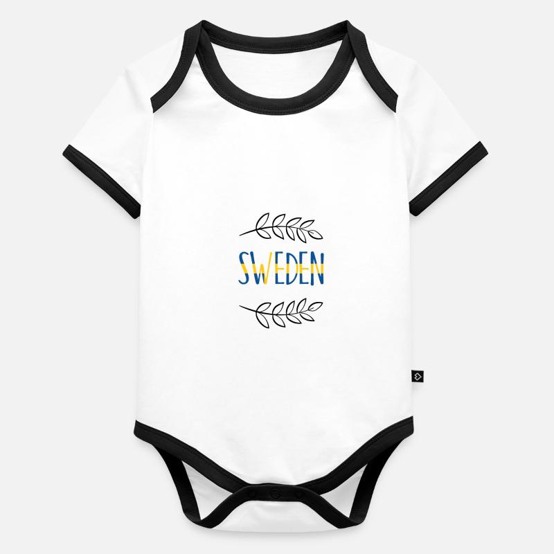 Suède cadeau d'origine suédoise Body Bébé bio contrasté manches courtes
