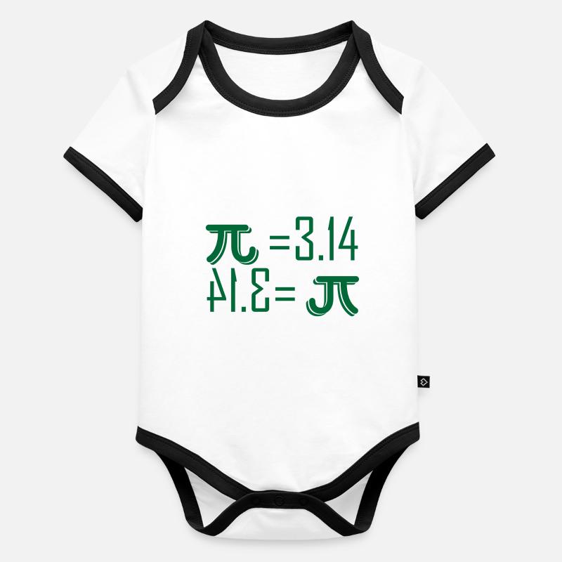 Pi 3,14 Pi Day Geschenk Baby Bio-Kurzarm-Kontrastbody