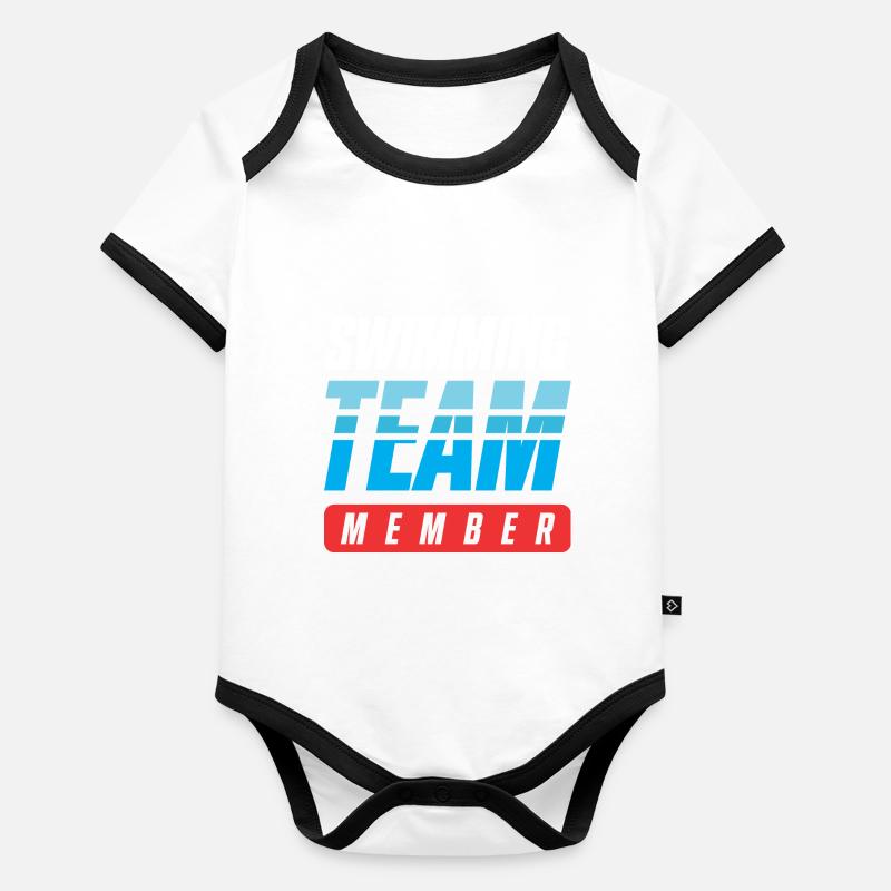 Équipe de natation Body Bébé bio contrasté manches courtes