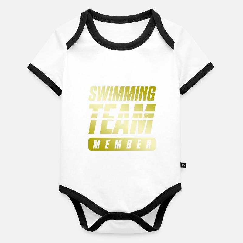 Équipe de natation Body Bébé bio contrasté manches courtes