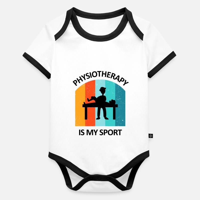 Physical Therapist Humorous Gift Saying Funny Organic Baby Contrasting Bodysuit