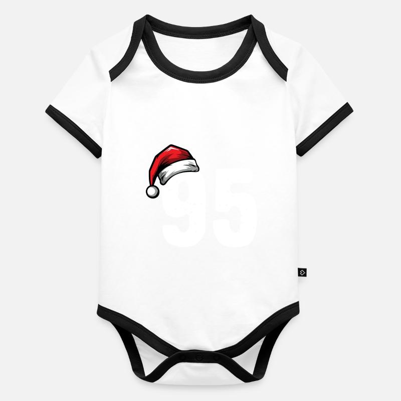 95 Numéro Noël Body Bébé bio contrasté manches courtes