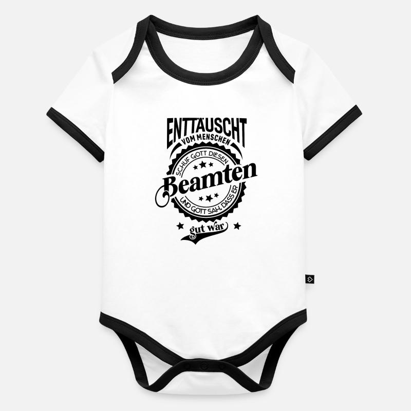 Lustiger Spruch für Beruf Beamter Baby Bio-Kurzarm-Kontrastbody