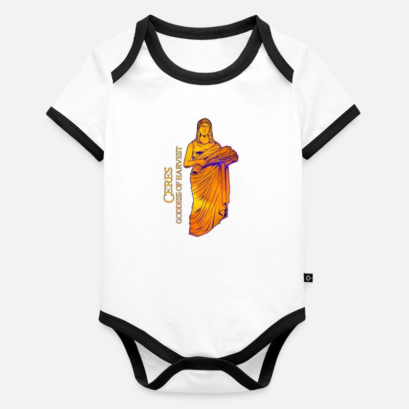 Déesse de la moisson - Cérès Body Bébé bio contrasté manches courtes