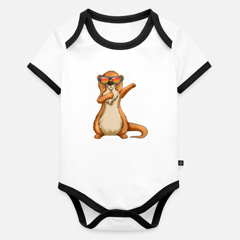 Performance Dancing Otter Dab Dabbing Lunettes de soleil Body Bébé bio contrasté manches courtes