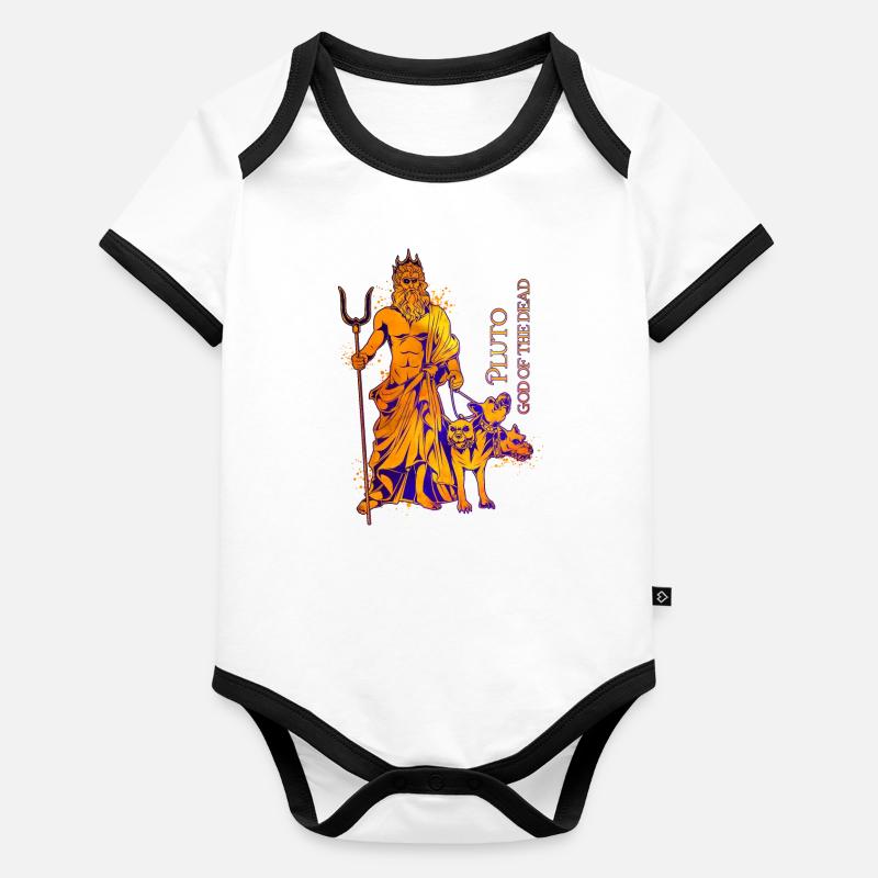 Dieu des Enfers - Pluton Body Bébé bio contrasté manches courtes