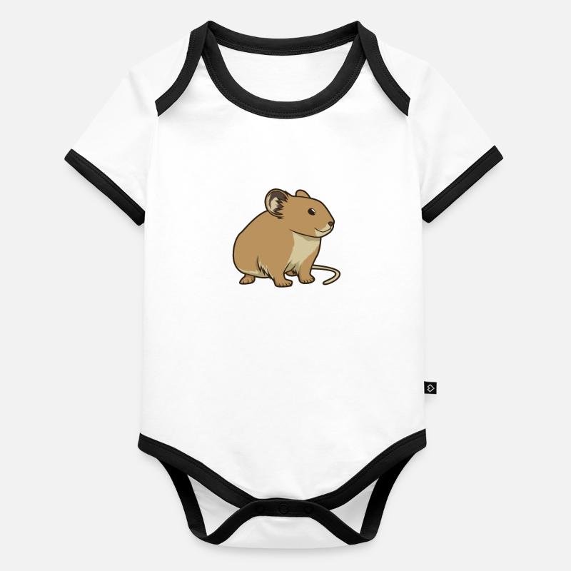 Kawaii Pika Body Bébé bio contrasté manches courtes