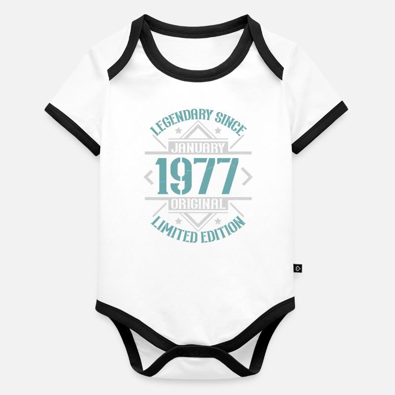 Legendär seit Januar 1977 limitierte Auflage Baby Bio-Kurzarm-Kontrastbody