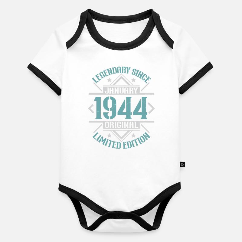 Légendaire depuis janvier 1944 édition limitée Body Bébé bio contrasté manches courtes