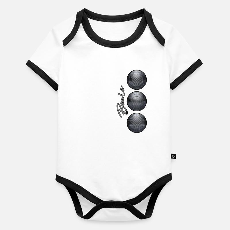 Boules Body Bébé bio contrasté manches courtes