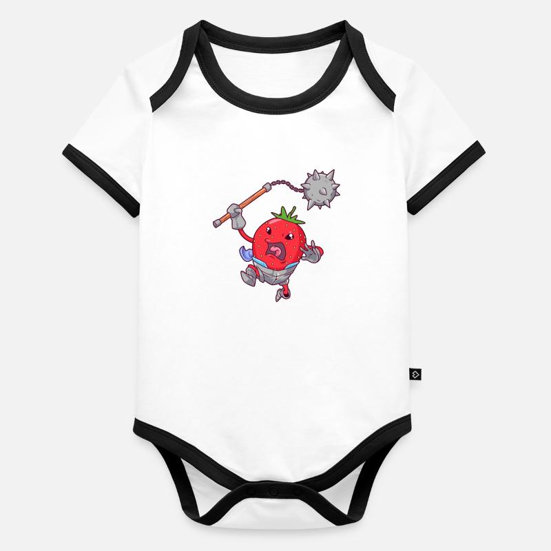 RPG Character - Cleric - Strawberry Organic Baby Contrasting Bodysuit