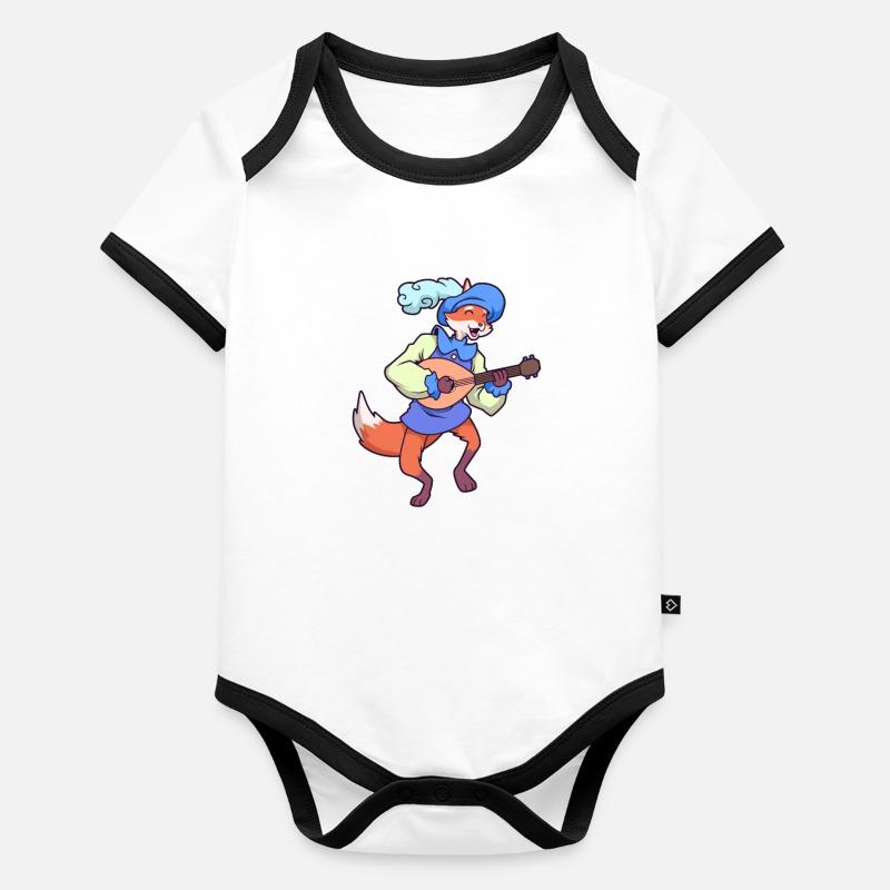 Personnage RPG - Barde - Renard Body Bébé bio contrasté manches courtes