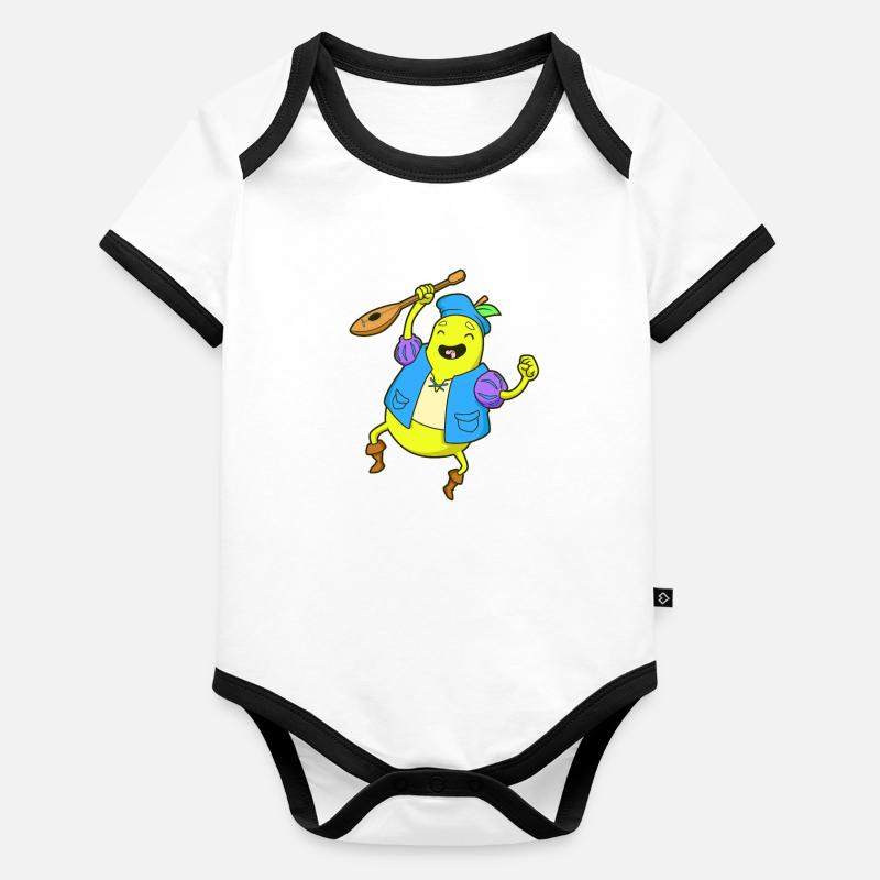 RPG Character - Bard - Pear Organic Baby Contrasting Bodysuit