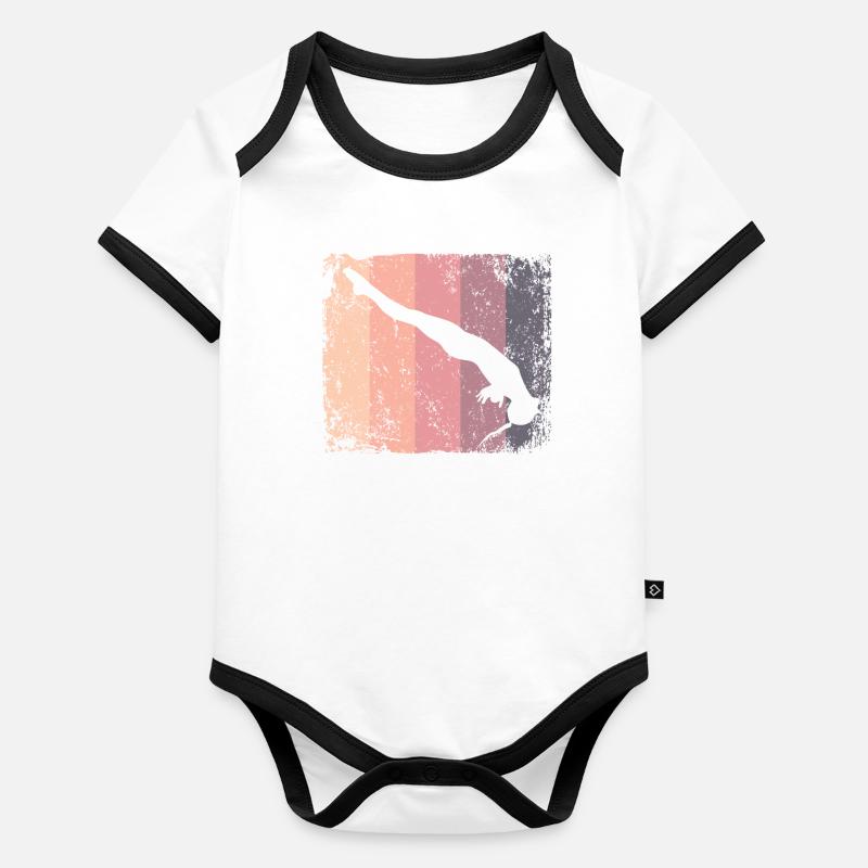 Diving, Artistic Jumping, Synchronized Diving Organic Baby Contrasting Bodysuit