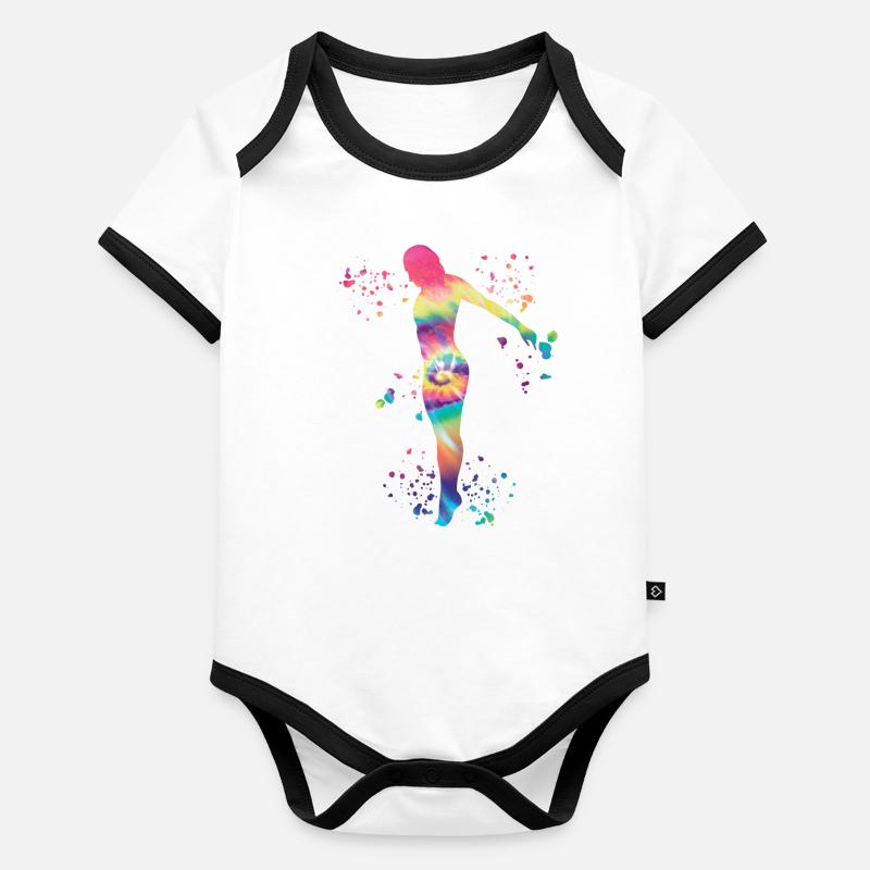 Diving, Synchronized Diving, Artistic Jumping Organic Baby Contrasting Bodysuit