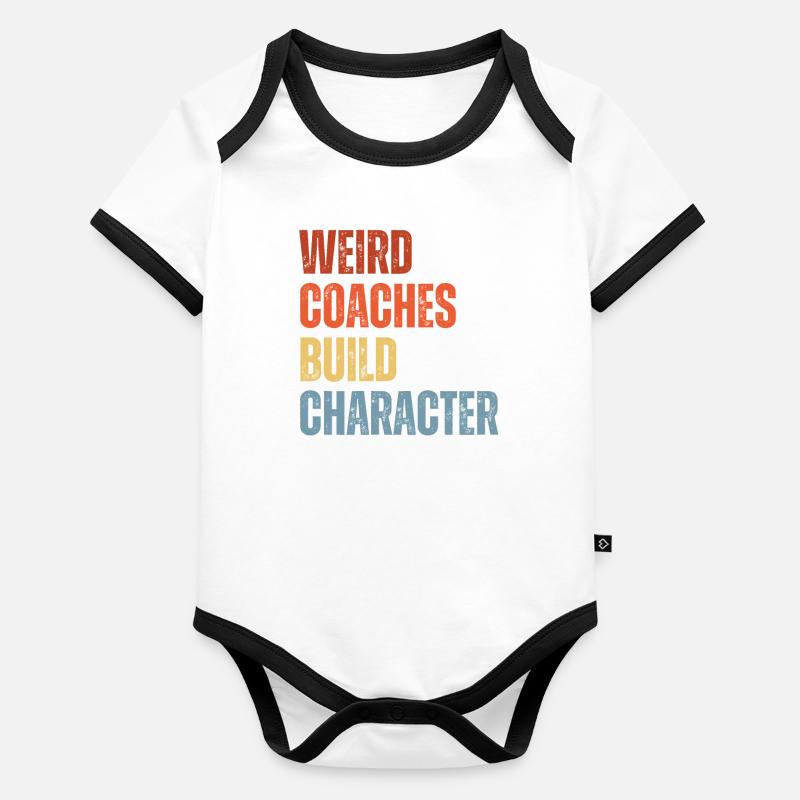 Seltsame Coaches Bilden Charakter Coach Baby Bio-Kurzarm-Kontrastbody