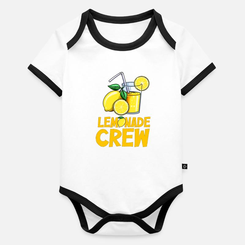 Limonade Limonade Crew Citrons Limonade Jus Glace Body Bébé bio contrasté manches courtes
