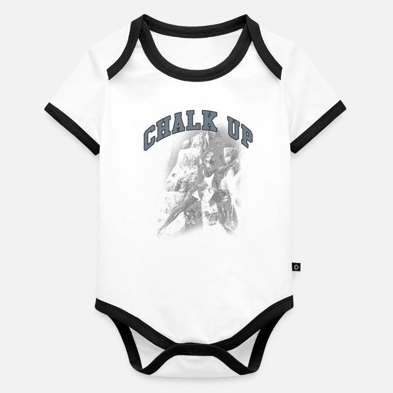 Chalk Up Boulderer Bouldering Organic Baby Contrasting Bodysuit