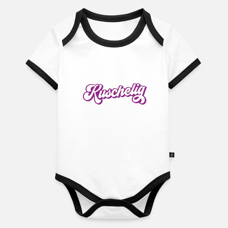kuschelig | Farben änderbar Baby Bio-Kurzarm-Kontrastbody
