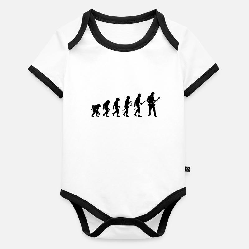 guitar guitare evolution Body Bébé bio contrasté manches courtes