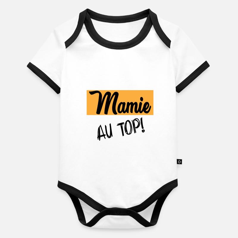 MAMIE Body Bébé bio contrasté manches courtes
