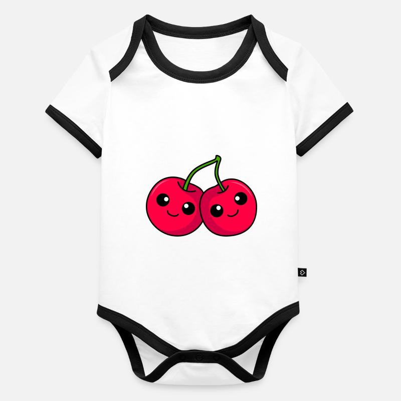 Bande dessinée Cherry Body Bébé bio contrasté manches courtes