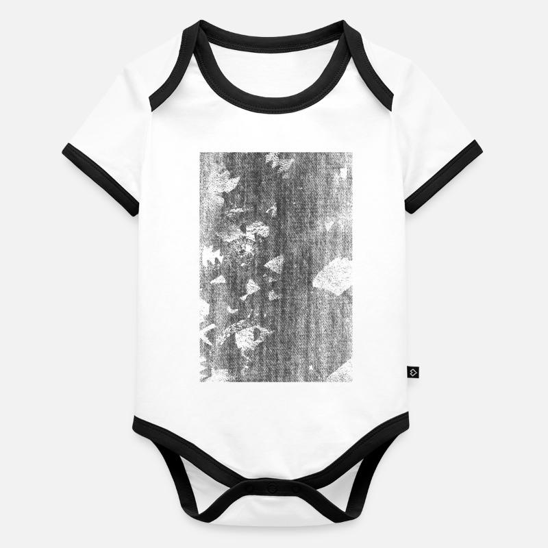 Steampunk noir et blanc Body Bébé bio contrasté manches courtes
