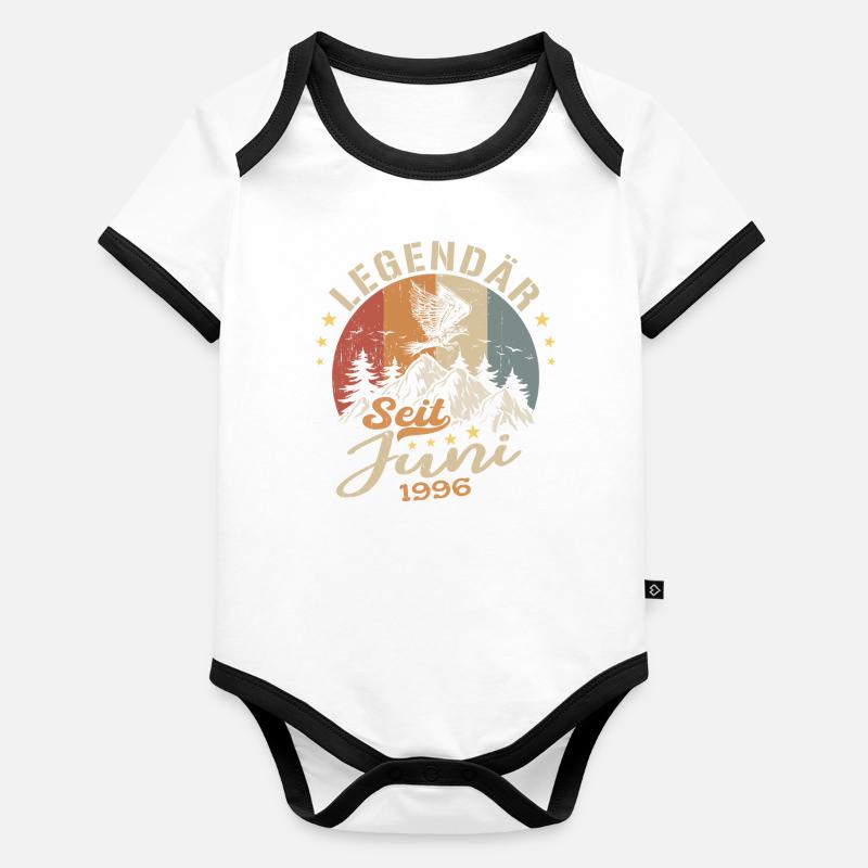 Legendär seit Juni 1996 - Geburtstag 1996 Baby Bio-Kurzarm-Kontrastbody