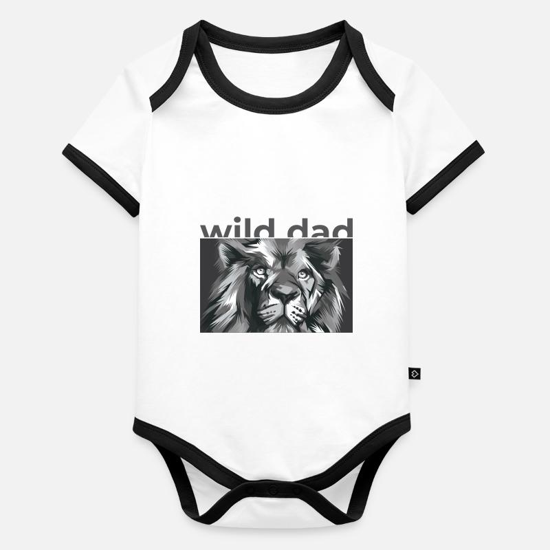 Père sauvage Body Bébé bio contrasté manches courtes