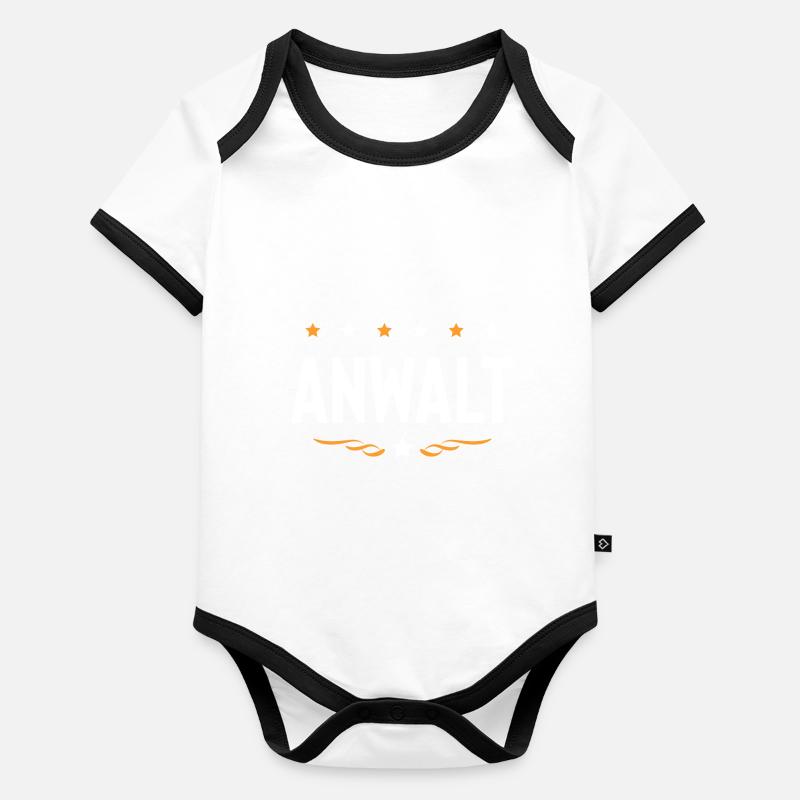 Anwalt Beruf Baby Bio-Kurzarm-Kontrastbody