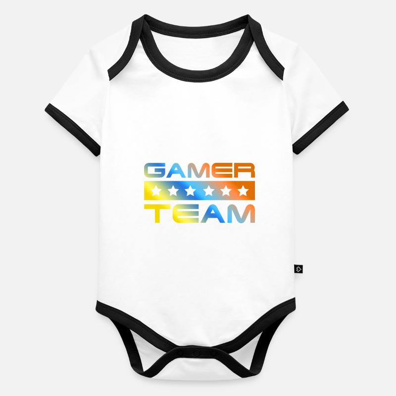 Gamer Crew Bunt Baby Bio-Kurzarm-Kontrastbody